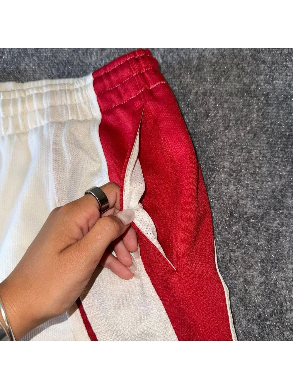 Nike Air Jordan Red Accent Grail Baggy Hoop Shorts Mens SM Vtg y2k 90s Rare